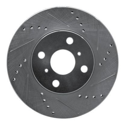 R1 Concepts R1 04-06 Scion XA Front Right Drilled & Slotted Silver Brake Rotor