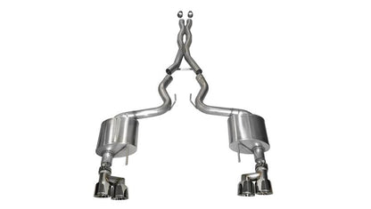 CORSA Performance Corsa 2015-2017 Ford Mustang GT 5.0 3in Cat Back Exhaust Polish Quad Tips (Xtreme)