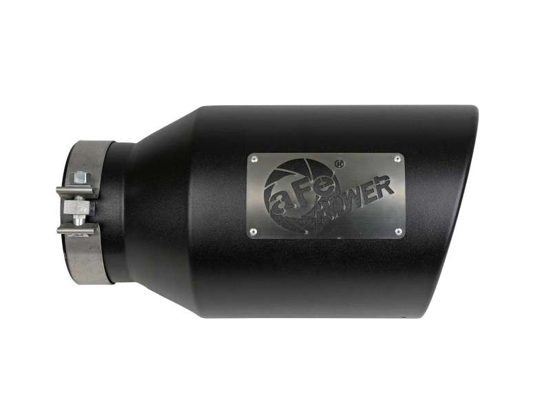 aFe Power Universal 5in Inlet 8in Outlet MACH Force-XP Clamp-On Exhaust Tip - Black