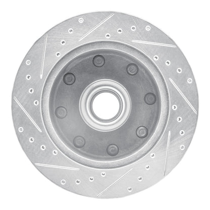 R1 Concepts R1 80-85 Ford E-350 Econoline Club Wagon Front Right Drilled & Slotted Silver Brake Rotor