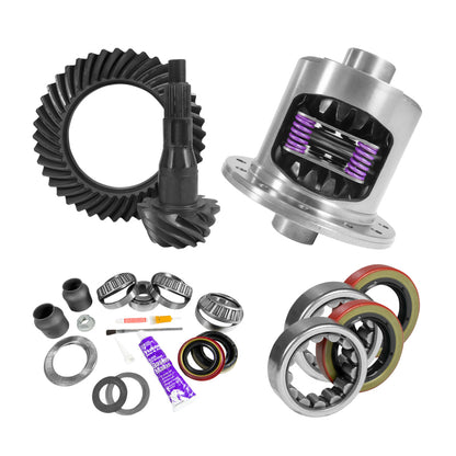 Yukon Gear & Axle Yukon Gear 9.75in Ford 4.11 Rear Ring & Pinion Install Kit 34 Spline Positraction Axle Bearings