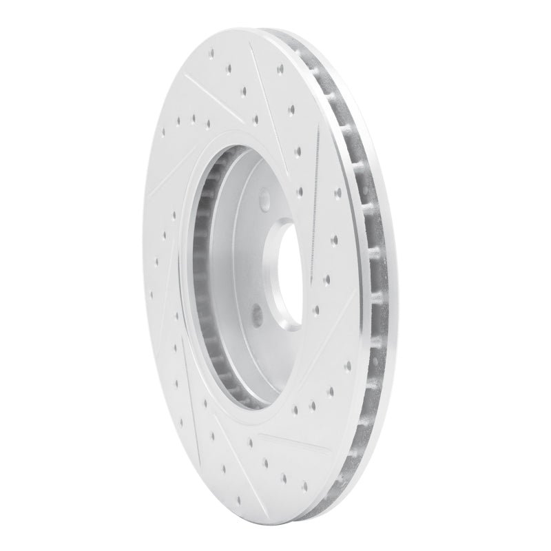 R1 Concepts R1 02-04 Ford Focus Front Left Drilled & Slotted Silver Brake Rotor