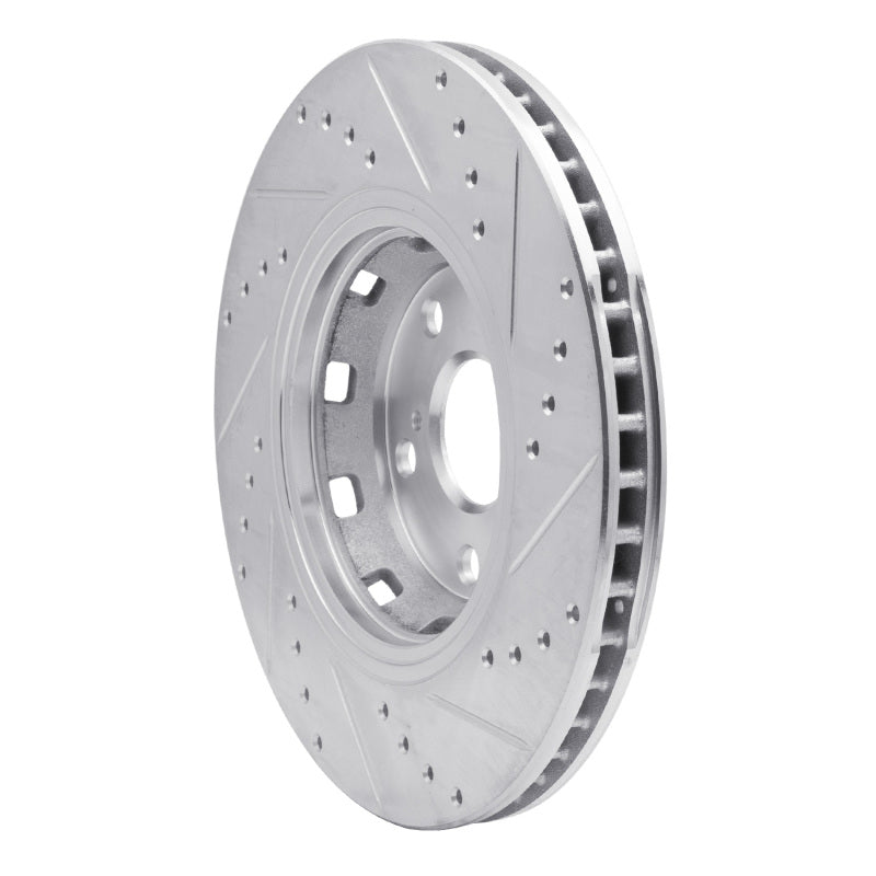 R1 Concepts R1 09-15 Toyota Venza Front Left Drilled & Slotted Silver Brake Rotor