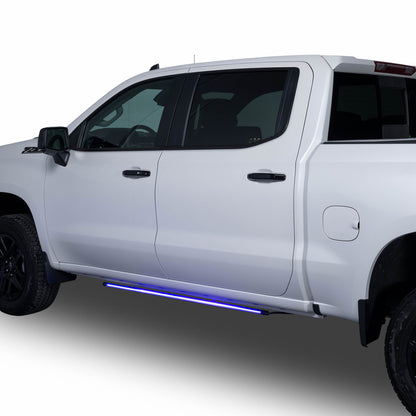 Putco 19-23 Chevrolet Silverado Blade Rocker Kits Sideliners - Red/Blue w/ White Override
