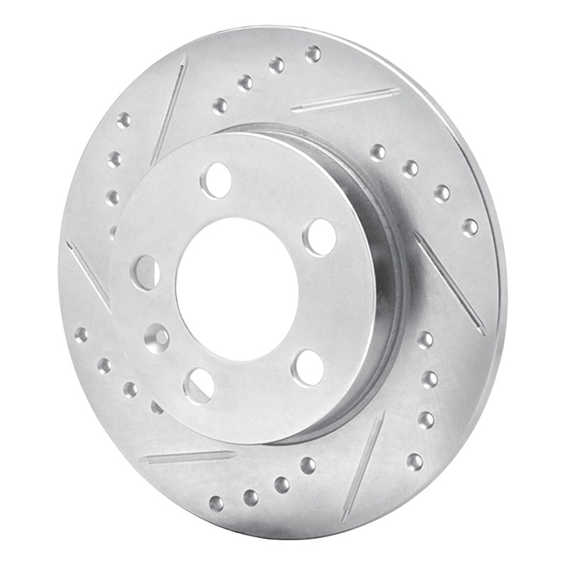 R1 Concepts R1 01-06 Audi TT Quattro Rear Left Drilled & Slotted Silver Brake Rotor