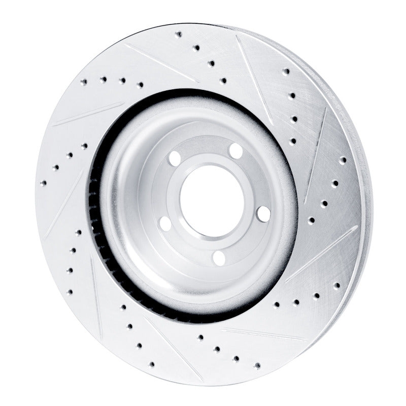 R1 Concepts R1 20-25 Ford Explorer Front Left Drilled & Slotted Silver Brake Rotor