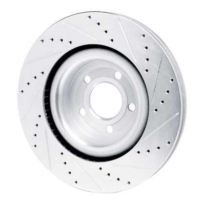 R1 Concepts R1 20-25 Ford Explorer Front Left Drilled & Slotted Silver Brake Rotor