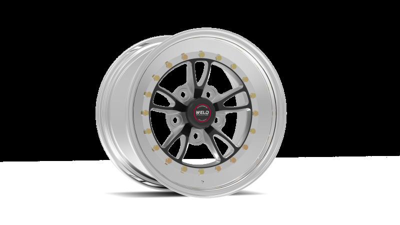 Weld Full Throttle 15x8 / 5x4.5 BP / 3.5in. BS Black Wheel - Polished Non Beadlock