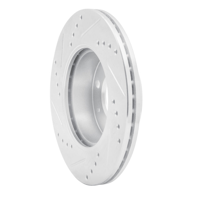 R1 Concepts R1 03-06 Dodge Verna (Mexico) Front Right Drilled & Slotted Silver Brake Rotor