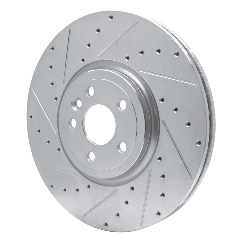 R1 Concepts R1 17-20 Jaguar F-Pace Front Left Drilled & Slotted Silver Brake Rotor
