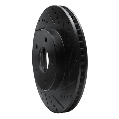 R1 Concepts R1 02-07 Chevrolet Equinox Front Right Drilled & Slotted Black Brake Rotor