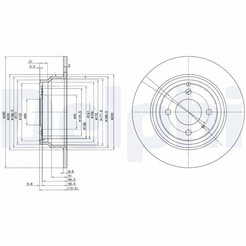 DELPHI BG2721 Brake Disc .