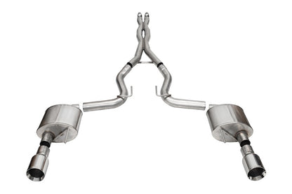 CORSA Performance Corsa 24+ Ford Mustang GT Xtreme CatBack Exhaust Sys 3.0in Dual Rear Exit w/4.5in Straight Cut Tips