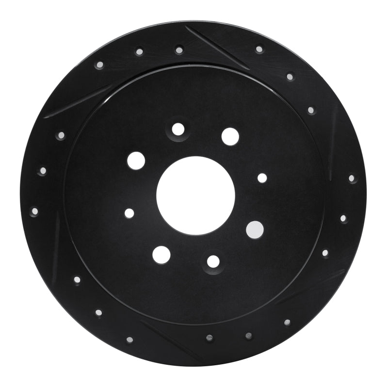 R1 Concepts R1 14-20 Peugeot 2008 (Mexico) Rear Right Drilled & Slotted Black Brake Rotor