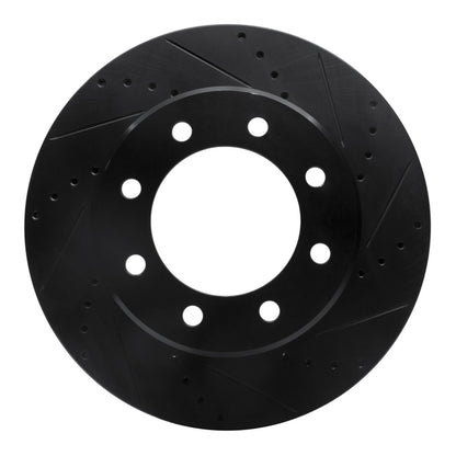 R1 Concepts R1 09-25 Dodge Ram 2500 Front Right Drilled & Slotted Black Brake Rotor