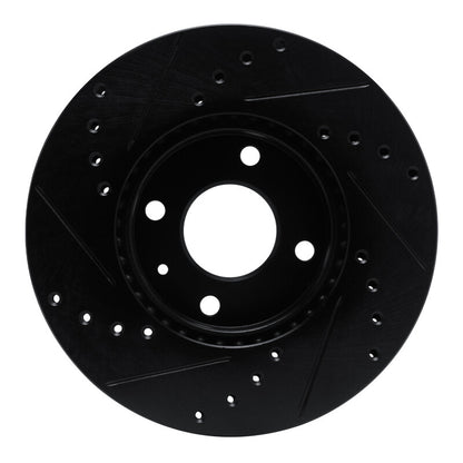 R1 Concepts R1 16-22 Chevrolet SPARK (USA/Canada) Front Right Drilled & Slotted Black Brake Rotor