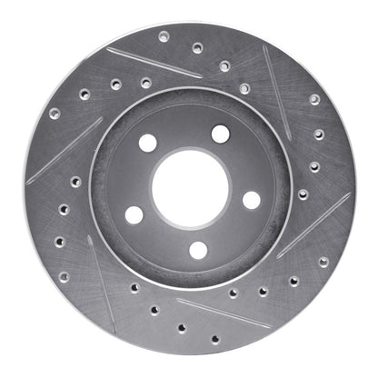 R1 Concepts R1 84-95 Chrysler LeBaron GTC & GTS Front Left Drilled & Slotted Silver Brake Rotor