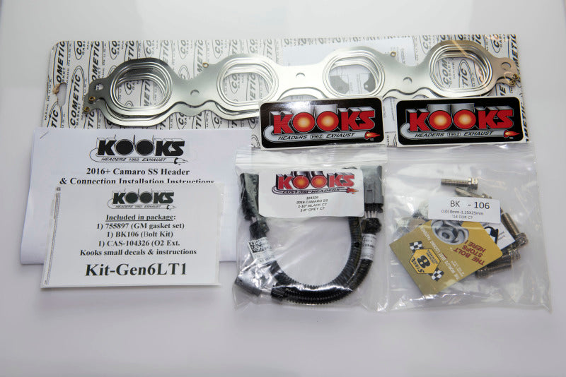 Kooks Headers Kooks 2016 + Chevrolet Camaro SS 1 7/8in x 3in SS Longtube Headers w/ Catted Connection Pipes