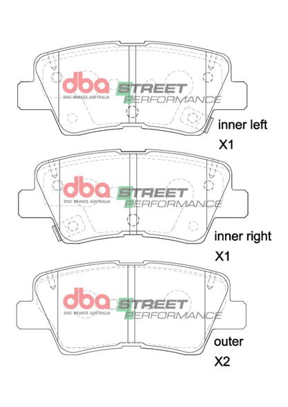 DBA 13-16 Hyundai Elantra GT SP Performance Rear Brake Pads