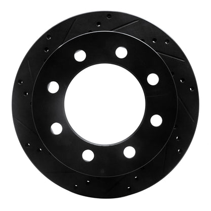 R1 Concepts R1 00-02 Dodge Ram 2500 Rear Left Drilled & Slotted Black Brake Rotor