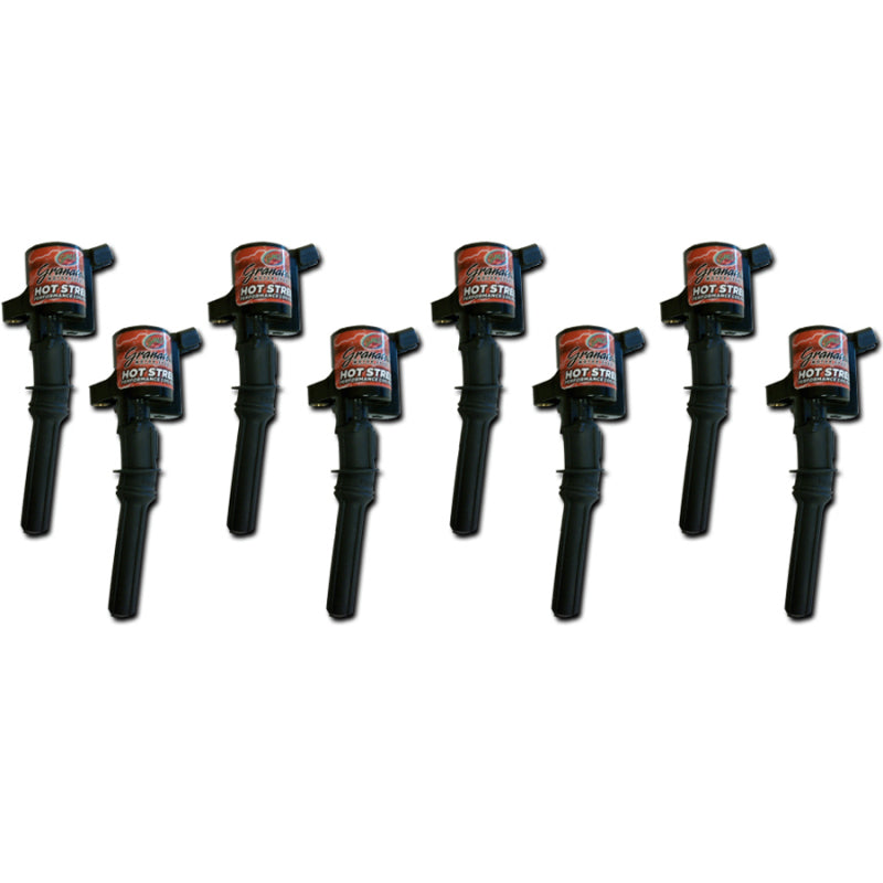 Granatelli Motor Sports Granatelli 97-04 Ford 4.6L/5.4L 2V Hot Street Coil Packs - Black (Set of 8)