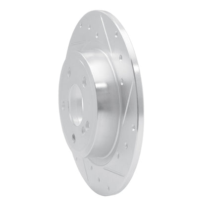 R1 Concepts R1 14-20 Infiniti QX30 Rear Right Drilled & Slotted Silver Brake Rotor