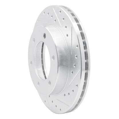 R1 Concepts R1 01-04 Honda Passport Front Right Drilled & Slotted Silver Brake Rotor