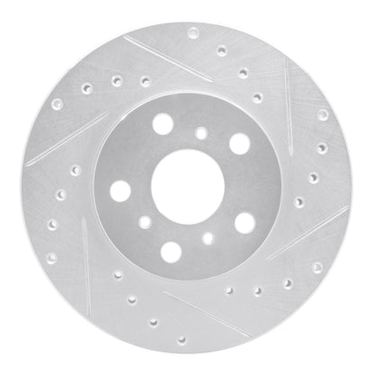 R1 Concepts R1 88-93 Toyota Celica Front Right Drilled & Slotted Silver Brake Rotor