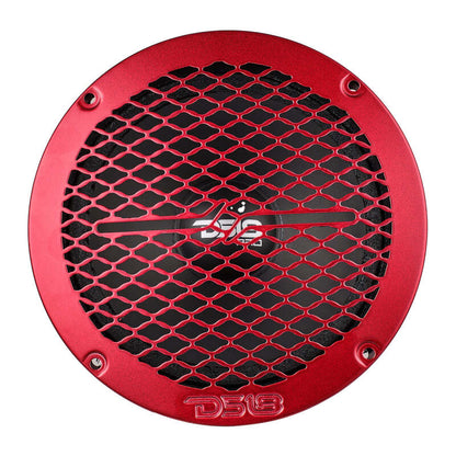 DS18 6.5in Speaker Grill Shallow- Red