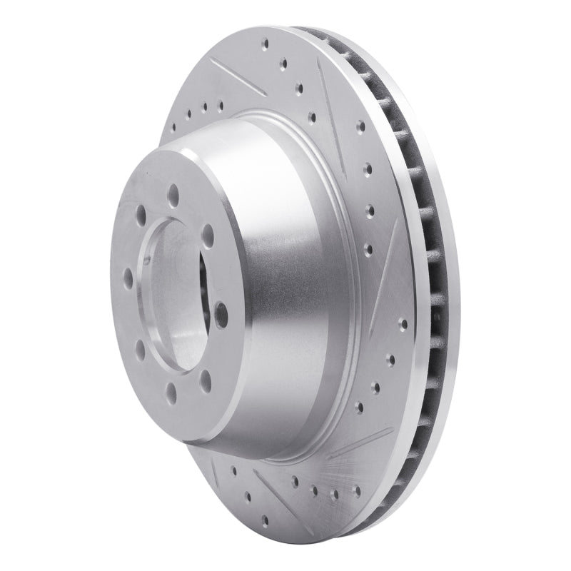 R1 Concepts R1 75-94 Ford E-350 Econoline Front Right Drilled & Slotted Silver Brake Rotor