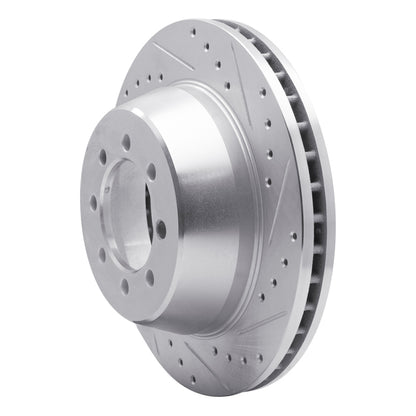R1 Concepts R1 75-94 Ford E-350 Econoline Front Right Drilled & Slotted Silver Brake Rotor