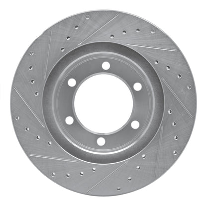 R1 Concepts R1 95-04 Toyota 4Runner Front Right Drilled & Slotted Silver Brake Rotor