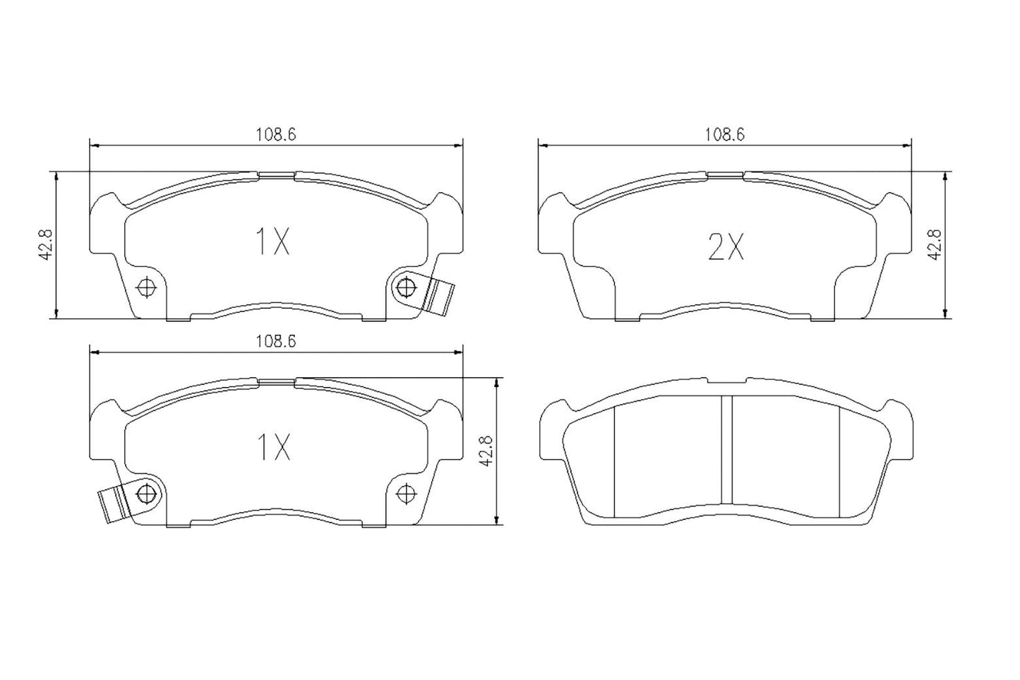BOGAP S8210100 Brake Pad Set, Disc Brake