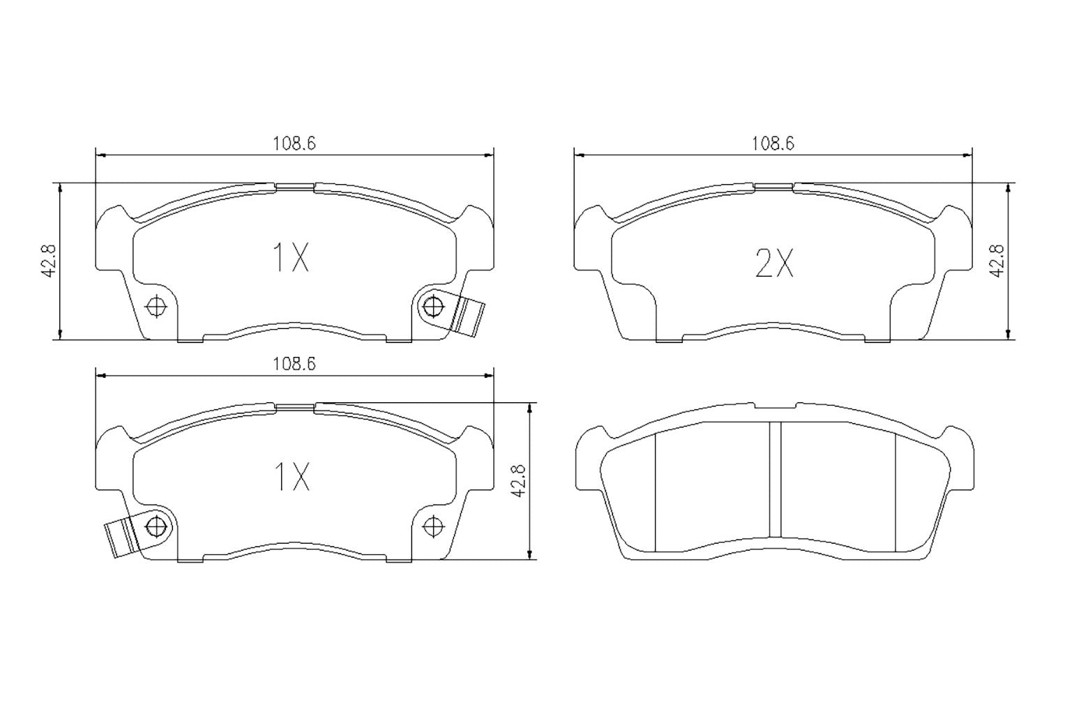 BOGAP S8210100 Brake Pad Set, Disc Brake