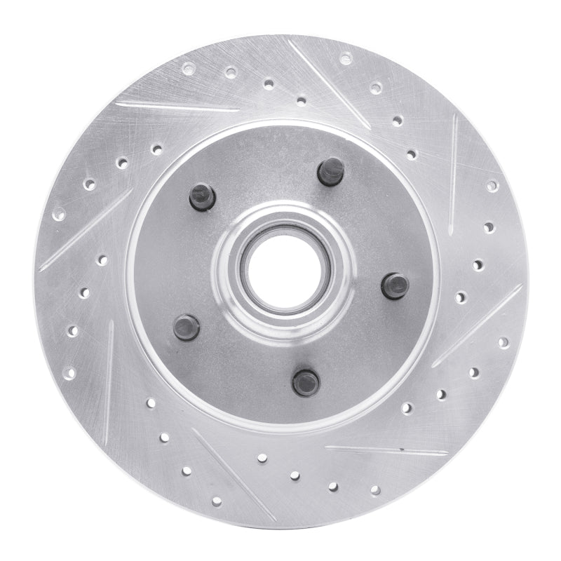 R1 Concepts R1 77-95 Buick Electra Front Right Drilled & Slotted Silver Brake Rotor