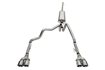 CORSA Performance Corsa 19-23 Chevrolet Silverado 1500 Cat-Back Dual Rear Exit with Twin 4in Polished Pro-Series Tips