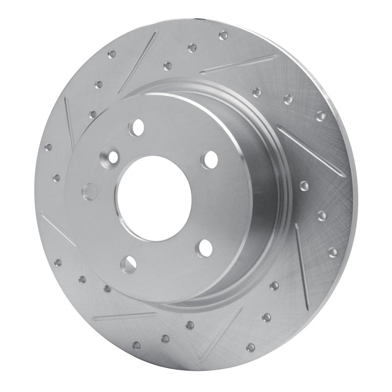 R1 Concepts R1 94-04 Land Rover Range Rover Rear Left Drilled & Slotted Silver Brake Rotor