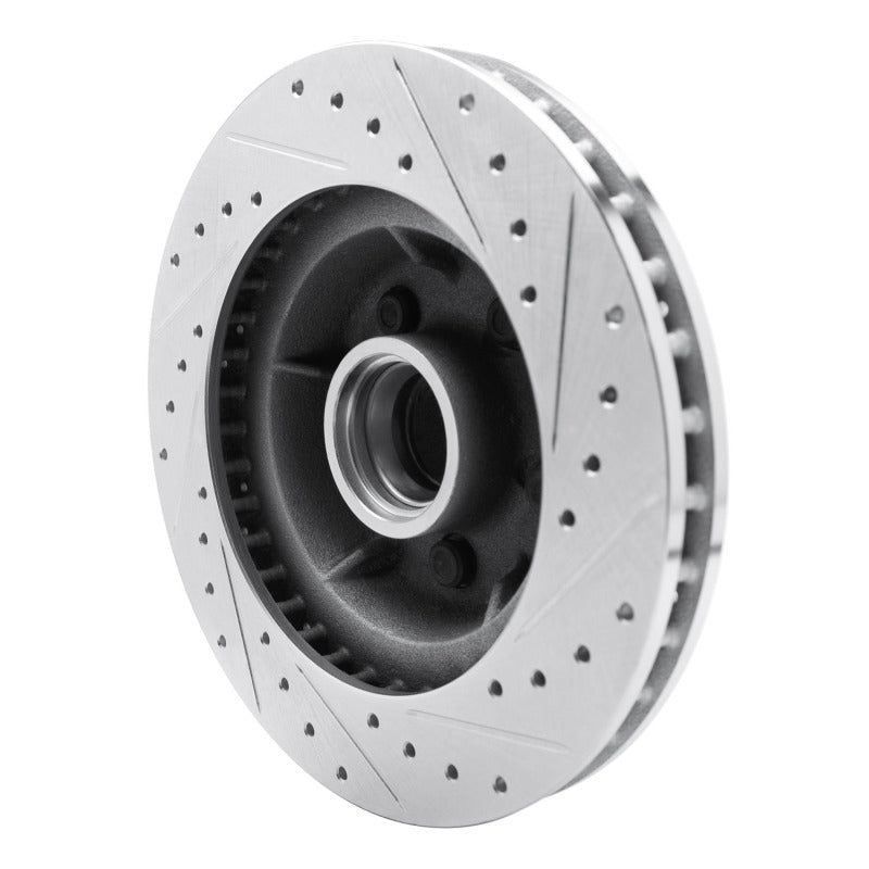 R1 Concepts R1 71-81 Chrysler Town & Country Front Left Drilled & Slotted Silver Brake Rotor