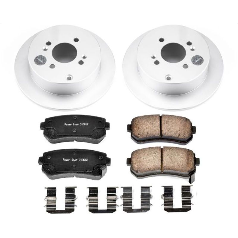 PowerStop Power Stop 06-07 Hyundai Accent Rear Z17 Evolution Geomet Coated Brake Kit