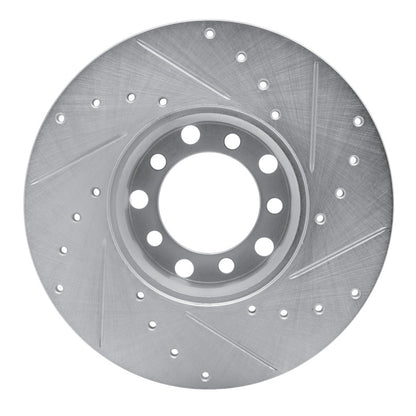 R1 Concepts R1 73-85 Mercedes-Benz 230 Front Left Drilled & Slotted Silver Brake Rotor