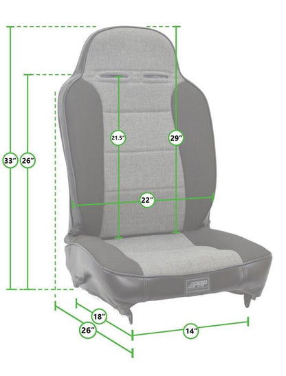 PRP Seats PRP Enduro High Back Reclining Suspension Seat - (Driver Side)