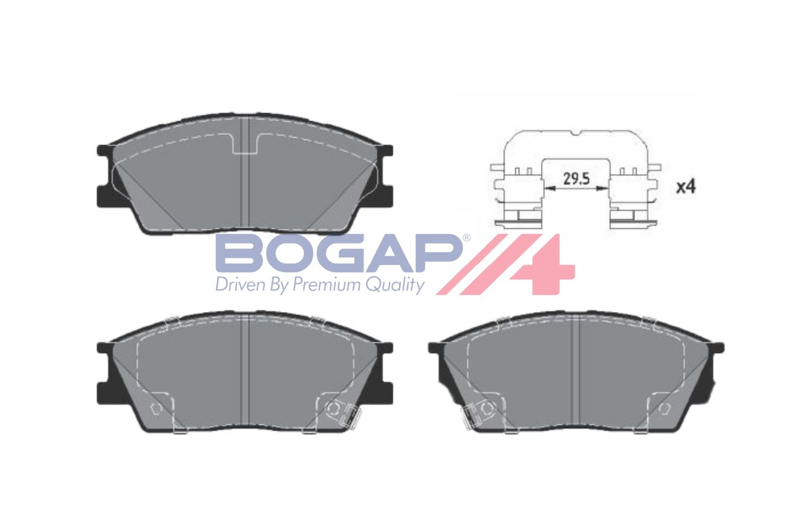 BOGAP Y8210263 Brake Pad Set, Disc Brake