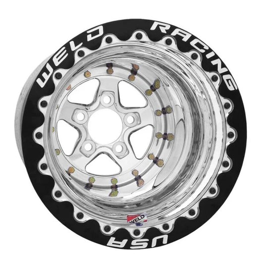 Weld Alumastar 1-Piece 17x3.5 / Strange Spindle / 1.75in. BS Black Wheel - Non-Beadlock