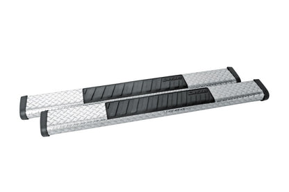 Dee Zee Universal Tubes - 6In Oval - Brite Tread Aluminum (RegCab)