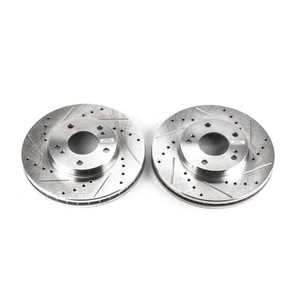PowerStop Power Stop 89-96 Nissan 300ZX Front Evolution Drilled & Slotted Rotors - Pair