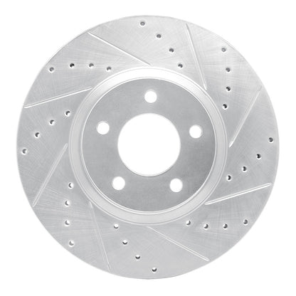R1 Concepts R1 88-91 Mazda 929 Front Right Drilled & Slotted Silver Brake Rotor