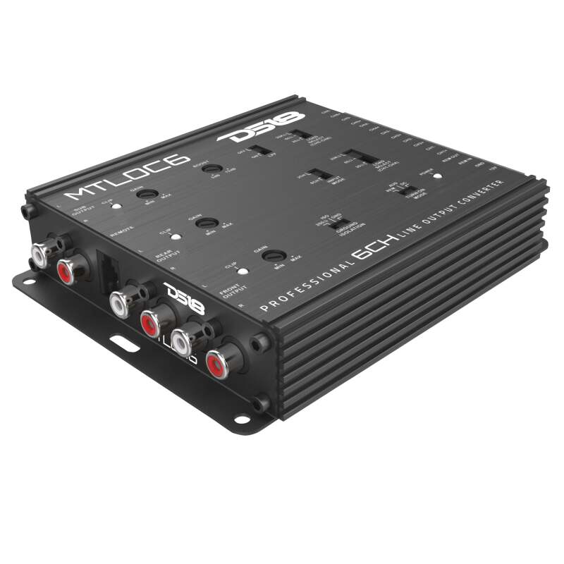 DS18 6-Chnl Speaker Emulator Remote Out Level Matching Controls LED Clip Indicator Hi/Low Converters