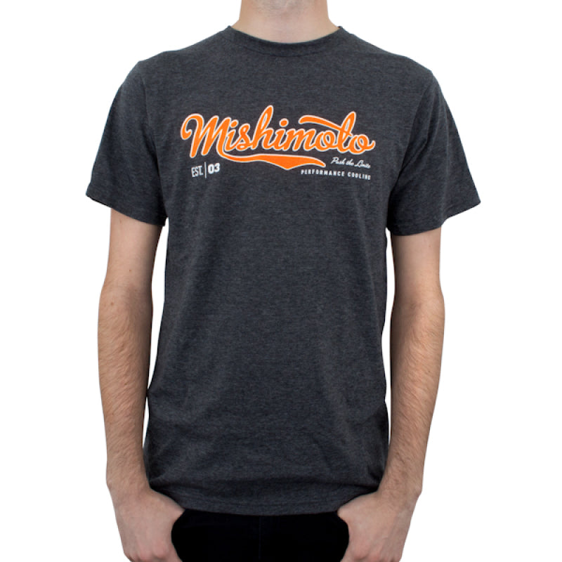 Mishimoto Mens Athletic Script Gray T-Shirt - X Large