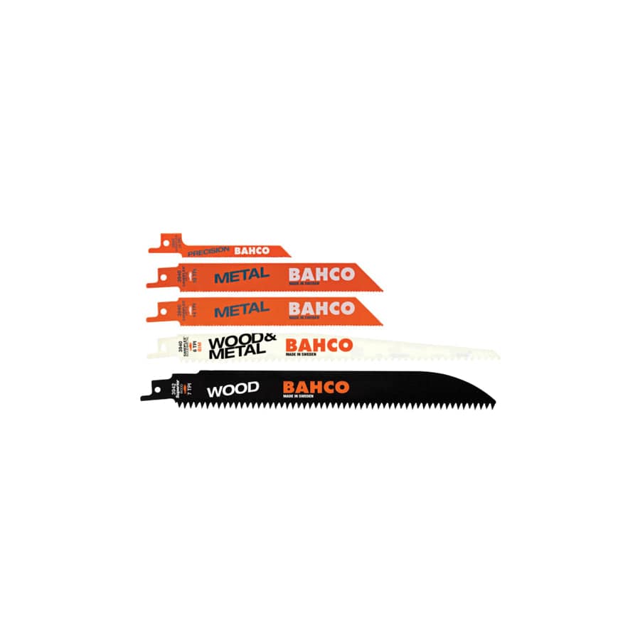 Bahco BAH3940MIX5P Sabre Saw Blade Set, 5 Piece