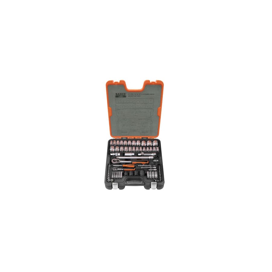 Bahco BAHS800 S800 1/4 & 1/2in Drive Socket Set, 77 Piece